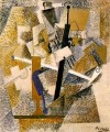 Rohr violon bouteille de Bass 1914 kubistisch